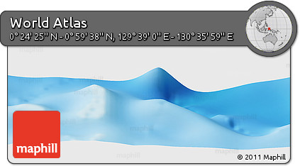 Physical Panoramic Map of the Area around 0° 42' 2" N, 130° 7' 30" E