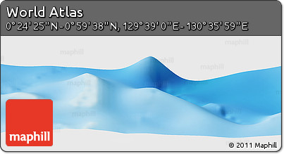 Physical Panoramic Map of the Area around 0° 42' 2" N, 130° 7' 30" E