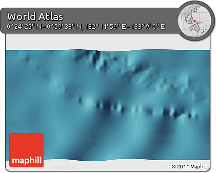 Satellite 3D Map of the Area around 0° 42' 2" N, 132° 40' 30" E