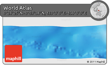 Physical Panoramic Map of the Area around 0° 42' 2" N, 133° 31' 30" E