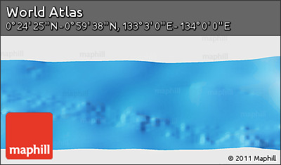 Physical Panoramic Map of the Area around 0° 42' 2" N, 133° 31' 30" E
