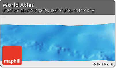 Physical Panoramic Map of the Area around 0° 42' 2" N, 133° 31' 30" E
