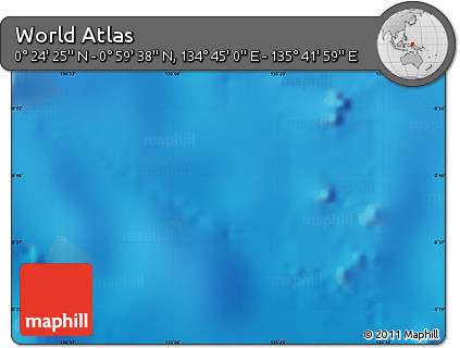 Physical Map of the Area around 0° 42' 2" N, 135° 13' 29" E