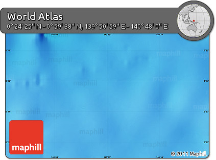 Physical Map of the Area around 0° 42' 2" N, 140° 19' 29" E