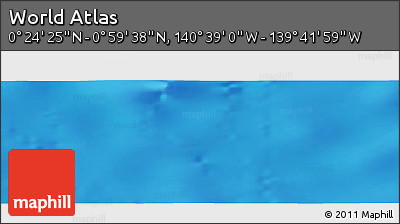 Physical Panoramic Map of the Area around 0° 42' 2" N, 140° 10' 30" W
