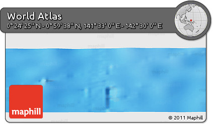 Physical Panoramic Map of the Area around 0° 42' 2" N, 142° 1' 30" E