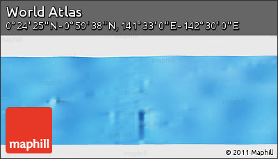 Physical Panoramic Map of the Area around 0° 42' 2" N, 142° 1' 30" E
