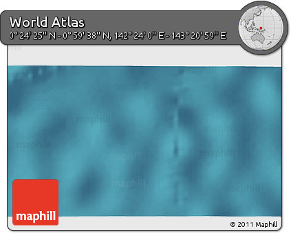Satellite 3D Map of the Area around 0° 42' 2" N, 142° 52' 30" E