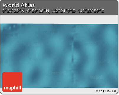 Satellite 3D Map of the Area around 0° 42' 2" N, 142° 52' 30" E