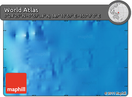 Physical Map of the Area around 0° 42' 2" N, 149° 40' 30" E