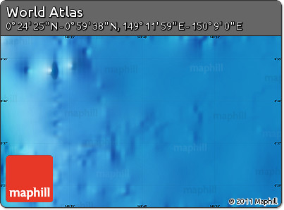 Physical Map of the Area around 0° 42' 2" N, 149° 40' 30" E