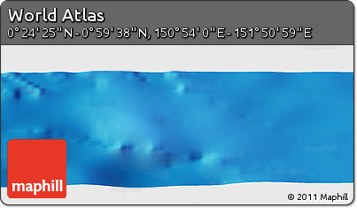 Physical Panoramic Map of the Area around 0° 42' 2" N, 151° 22' 30" E