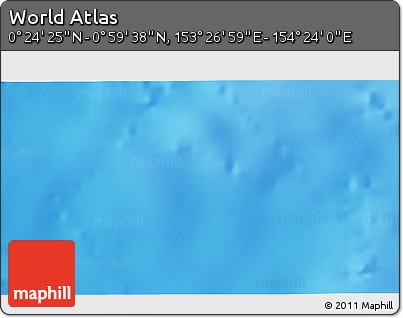 Physical 3D Map of the Area around 0° 42' 2" N, 153° 55' 30" E