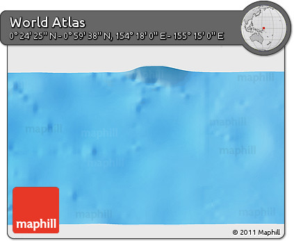 Physical 3D Map of the Area around 0° 42' 2" N, 154° 46' 30" E