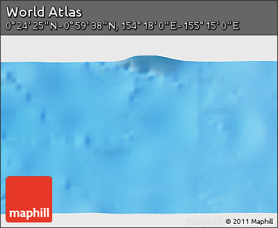 Physical 3D Map of the Area around 0° 42' 2" N, 154° 46' 30" E