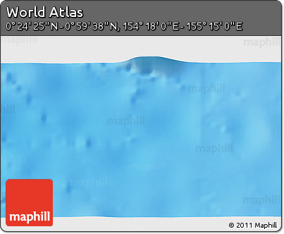 Physical 3D Map of the Area around 0° 42' 2" N, 154° 46' 30" E