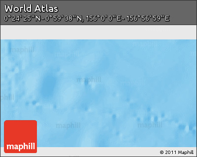 Physical 3D Map of the Area around 0° 42' 2" N, 156° 28' 29" E