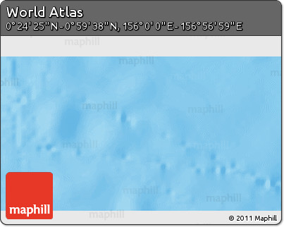 Physical 3D Map of the Area around 0° 42' 2" N, 156° 28' 29" E