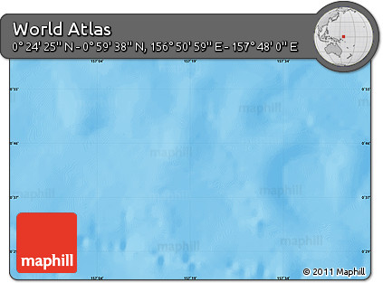 Physical Map of the Area around 0° 42' 2" N, 157° 19' 29" E