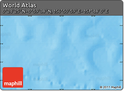 Physical Map of the Area around 0° 42' 2" N, 157° 19' 29" E