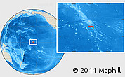 Shaded Relief Location Map of the area around 0° 42' 2" N, 157° 10' 30" W