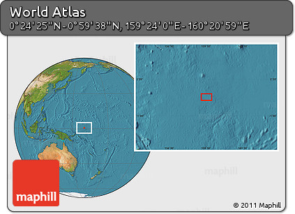Satellite Location Map of the Area around 0° 42' 2" N, 159° 52' 30" E
