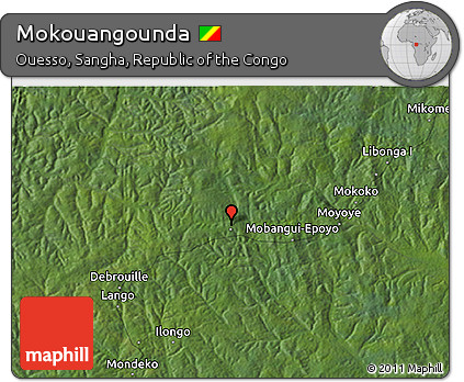 Satellite 3D Map of Mokouangounda
