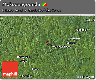 Satellite 3D Map of Mokouangounda