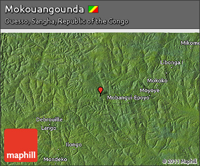 Satellite 3D Map of Mokouangounda