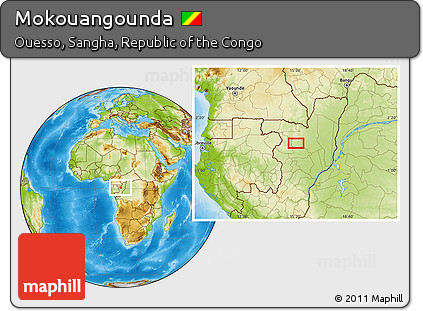 Physical Location Map of Mokouangounda