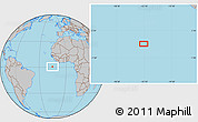 Gray Location Map of the area around 0° 42' 2" N, 15° 13' 29" W