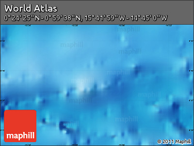 Physical Map of the Area around 0° 42' 2" N, 15° 13' 29" W