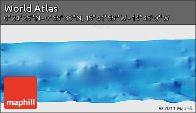 Physical Panoramic Map of the Area around 0° 42' 2" N, 15° 13' 29" W