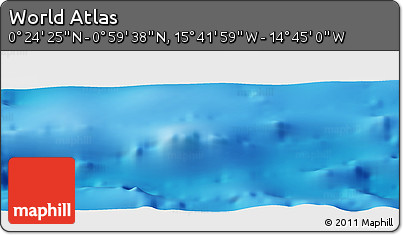 Physical Panoramic Map of the Area around 0° 42' 2" N, 15° 13' 29" W