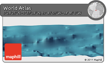 Satellite Panoramic Map of the Area around 0° 42' 2" N, 15° 13' 29" W