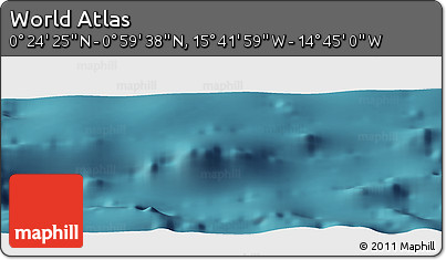 Satellite Panoramic Map of the Area around 0° 42' 2" N, 15° 13' 29" W