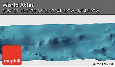 Satellite Panoramic Map of the Area around 0° 42' 2" N, 15° 13' 29" W