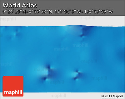 Physical 3D Map of the Area around 0° 42' 2" N, 161° 25' 30" W