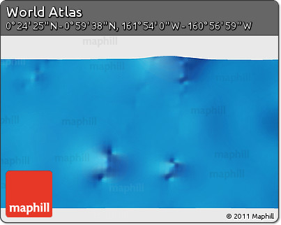 Physical 3D Map of the Area around 0° 42' 2" N, 161° 25' 30" W