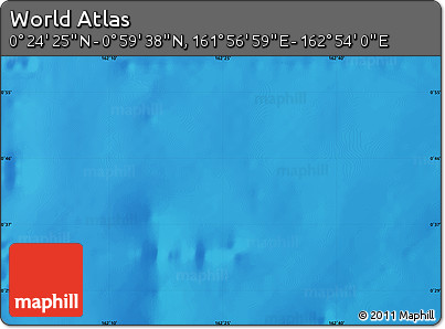 Physical Map of the Area around 0° 42' 2" N, 162° 25' 30" E