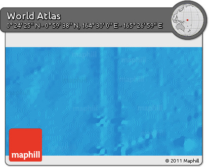 Physical 3D Map of the Area around 0° 42' 2" N, 164° 58' 29" E
