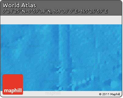 Physical 3D Map of the Area around 0° 42' 2" N, 164° 58' 29" E