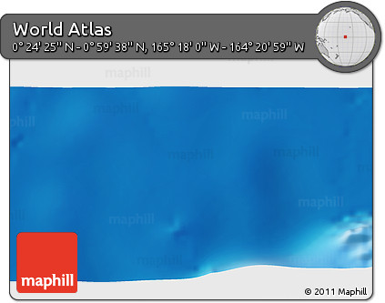 Physical 3D Map of the Area around 0° 42' 2" N, 164° 49' 29" W