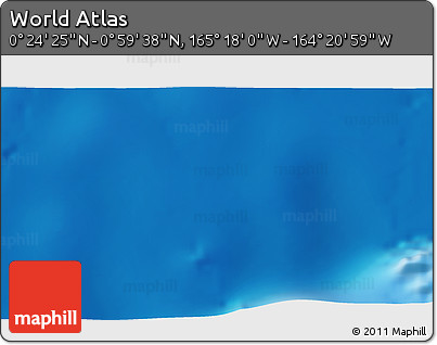 Physical 3D Map of the Area around 0° 42' 2" N, 164° 49' 29" W