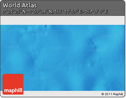 Shaded Relief 3D Map of the Area around 0° 42' 2" N, 166° 40' 30" E