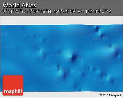 Physical 3D Map of the Area around 0° 42' 2" N, 168° 13' 29" W