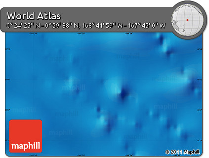 Physical Map of the Area around 0° 42' 2" N, 168° 13' 29" W
