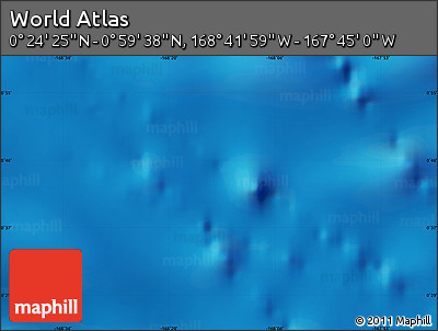 Physical Map of the Area around 0° 42' 2" N, 168° 13' 29" W
