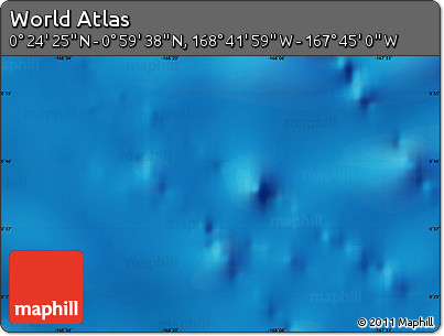 Physical Map of the Area around 0° 42' 2" N, 168° 13' 29" W