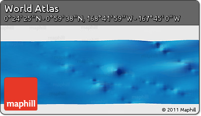 Shaded Relief Panoramic Map of the Area around 0° 42' 2" N, 168° 13' 29" W